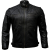 Men's 100% Genuine Lambskin Biker Leather Jacket | Black, Distressed Brown, Wax Brown